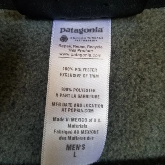 Patagonia Men’s Classic Synchilla " Fort Worth " Gray Fleece Vest Large  Texas L - Picture 11 of 11
